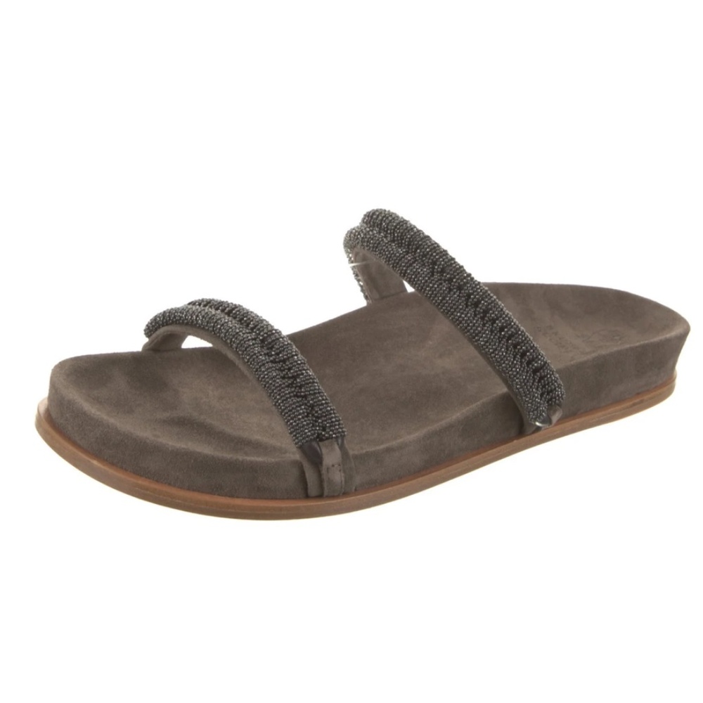 NEW in BOX! Brunello Cucinelli Monili Suede Slides NEGOTIABLE
